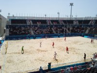 Kişilər arasında çimərlik futbolunda final mərhələsi başlayıb (FOTO)