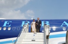 Prezident İlham Əliyev və xanımı İtaliyaya işgüzar səfərə gəliblər (FOTO)