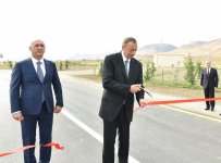 Prezident İlham Əliyev Siyəzən-Məşrif avtomobil yolunun açılışında iştirak edib (FOTO)