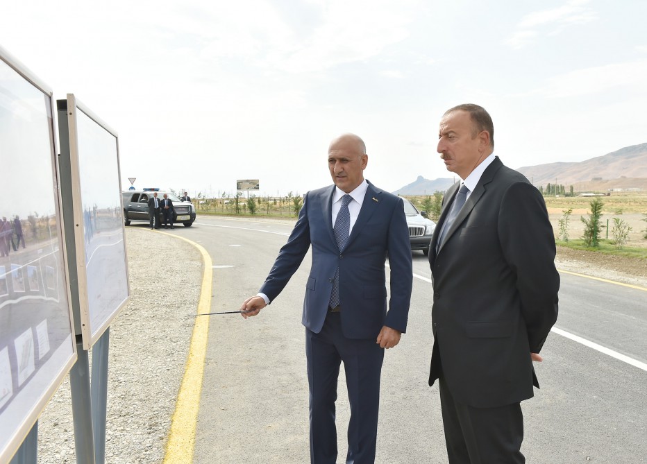 Prezident İlham Əliyev Siyəzən-Məşrif avtomobil yolunun açılışında iştirak edib (FOTO)