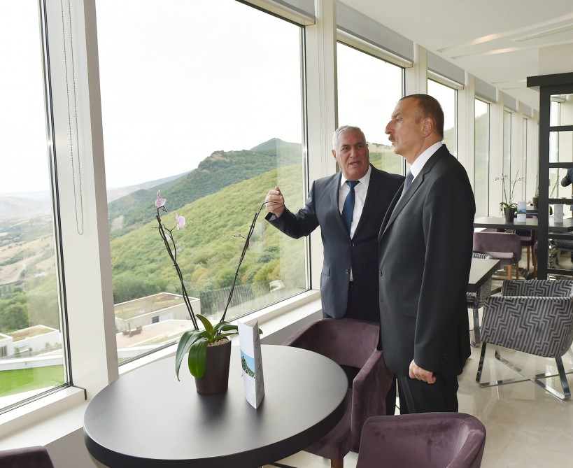 Prezident İlham Əliyev “Qalaaltı Hotel & SPA” müalicə-istirahət kompleksinin açılışında iştirak edib (FOTO)