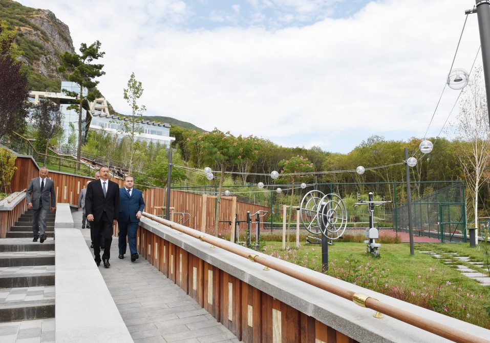 Prezident İlham Əliyev “Qalaaltı Hotel & SPA” müalicə-istirahət kompleksinin açılışında iştirak edib (FOTO)