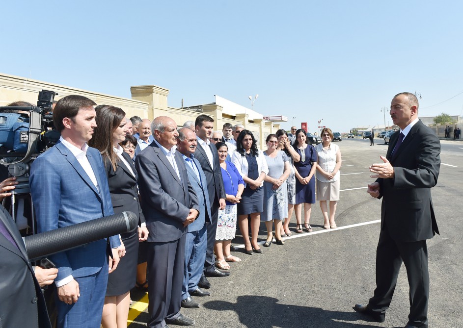 Cəlilabadda yeni avtomobil yolu istifadəyə verildi (FOTO)