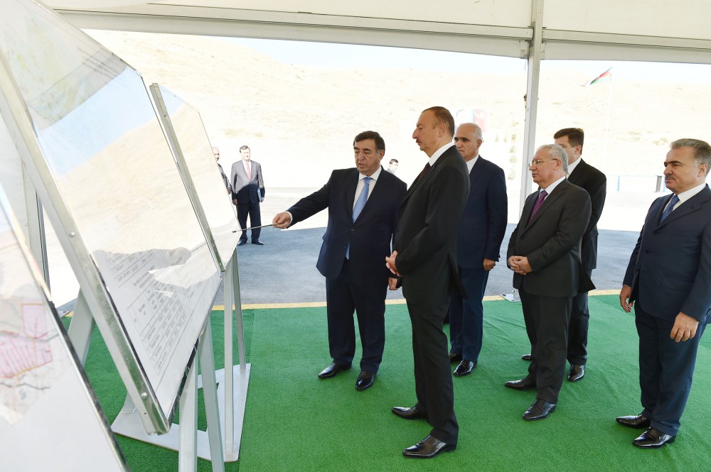 Prezident İlham Əliyev Xızıda Taxtakörpü-Ceyranbatan kanalından suvarma suyunun verilməsi mərasimində iştirak edib (FOTO)