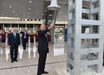 Prezident İlham Əliyev Bakı-Sumqayıt marşrutu ilə hərəkət edən ilk sərnişin qatarının yola salınması mərasimində iştirak edib (FOTO)