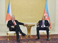 İlham Əliyev və Miloş Zemanın təkbətək görüşü olub