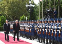 Çex Respublikası Prezidentinin rəsmi qarşılanma mərasimi olub (FOTO)