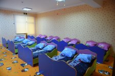 Kürdəmirdə Heydər Əliyev Fondunun təşəbbüsü ilə inşa olunan körpələr evi-uşaq bağçası açılıb (FOTO)