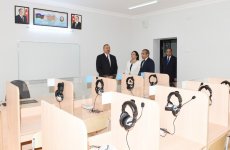 Prezident İlham Əliyev Kürdəmirin Atakişili kəndində tam orta məktəb binasının açılışında iştirak edib (FOTO)