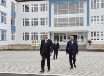 Prezident İlham Əliyev Kürdəmirin Atakişili kəndində tam orta məktəb binasının açılışında iştirak edib (FOTO)