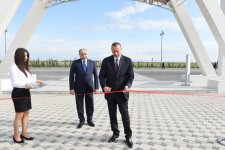 Prezident İlham Əliyev Kürdəmirdə Bayraq Meydanının açılışında iştirak edib (FOTO)