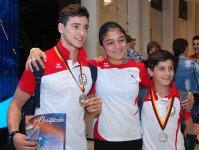 Avropa Yarışlarında uğurla çıxış etmiş idmançılarımız vətənə dönüblər (FOTO)