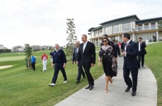 Prezident İlham Əliyev və xanımı məktəb kompleksinin və Qolf klubunun açılışında iştirak ediblər (FOTO)