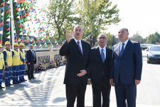 Prezident İlham Əliyev Göyçay-Ucar avtomobil yolunun açılışını edib (FOTO)