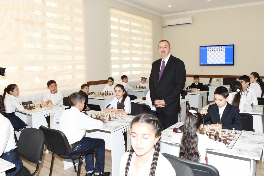 Azərbaycan Prezidenti Göyçayda Şahmat Məktəbinin açılışında iştirak edib (FOTO)