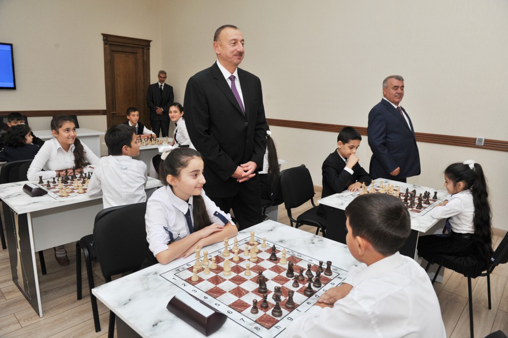 Azərbaycan Prezidenti Göyçayda Şahmat Məktəbinin açılışında iştirak edib (FOTO)