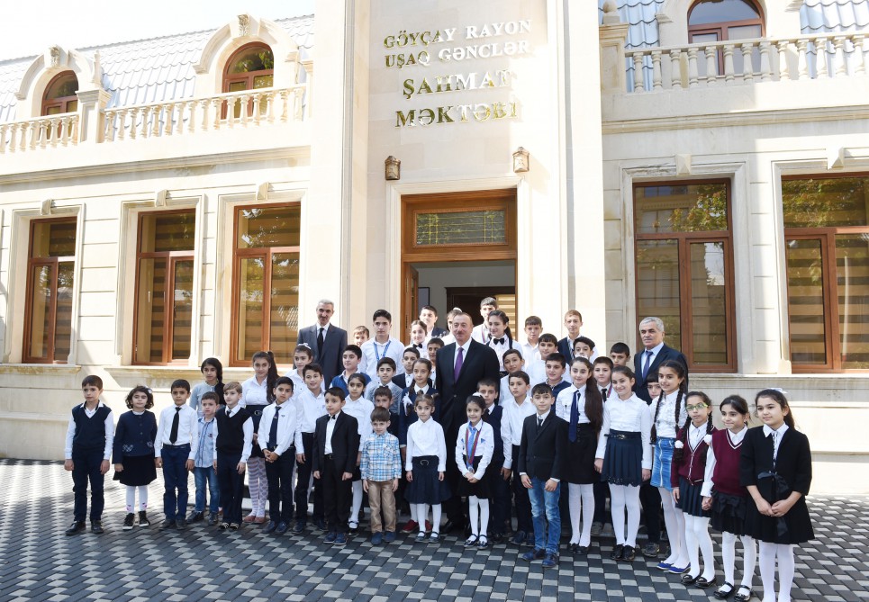 Azərbaycan Prezidenti Göyçayda Şahmat Məktəbinin açılışında iştirak edib (FOTO)