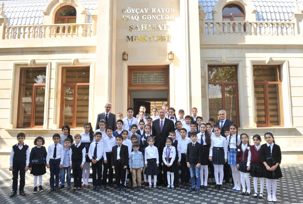 Azərbaycan Prezidenti Göyçayda Şahmat Məktəbinin açılışında iştirak edib (FOTO)