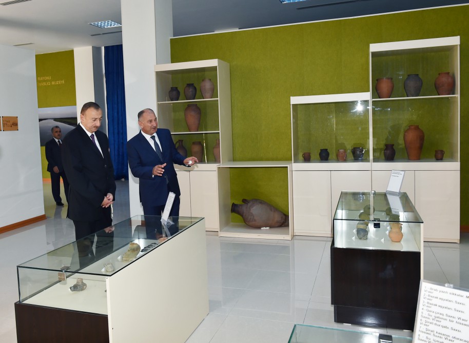 Ucar Tarix-Diyarşünaslıq Muzeyi yeni binada fəaliyyətə başlayıb (FOTO)