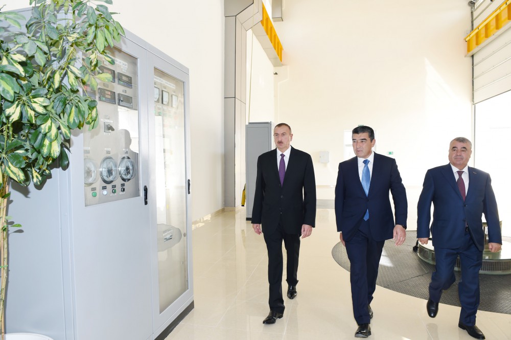 İlham Əliyev “Göyçay” Su Elektrik Stansiyasının açılışında iştirak edib (FOTO)