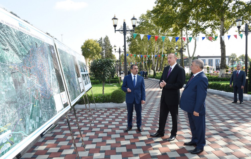 Göyçay şəhərinə təmiz içməli suyun verilməsinə başlanılıb (FOTO)