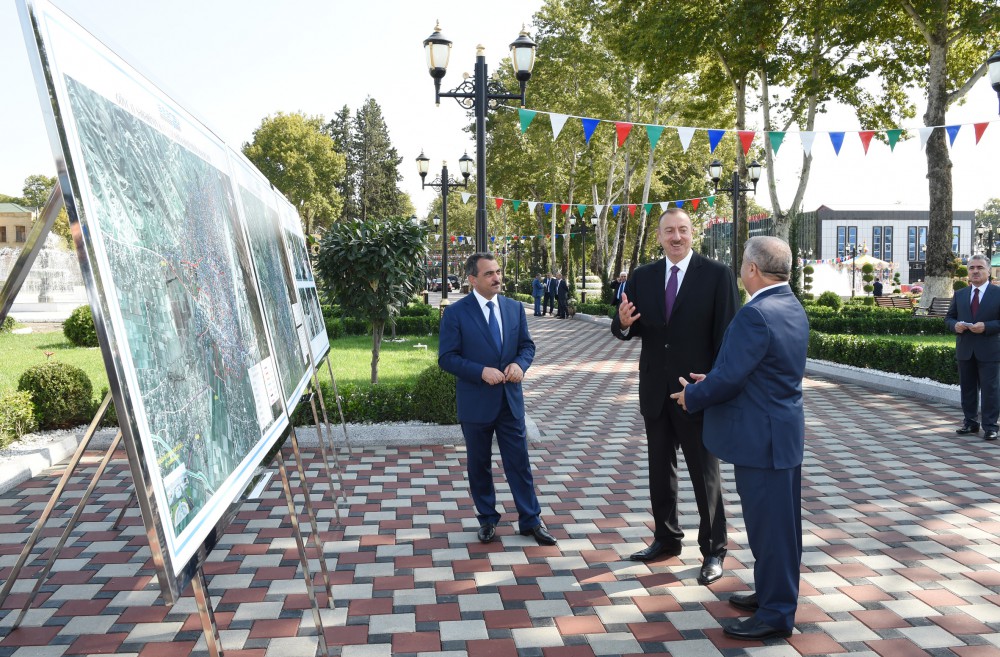 Göyçay şəhərinə təmiz içməli suyun verilməsinə başlanılıb (FOTO)