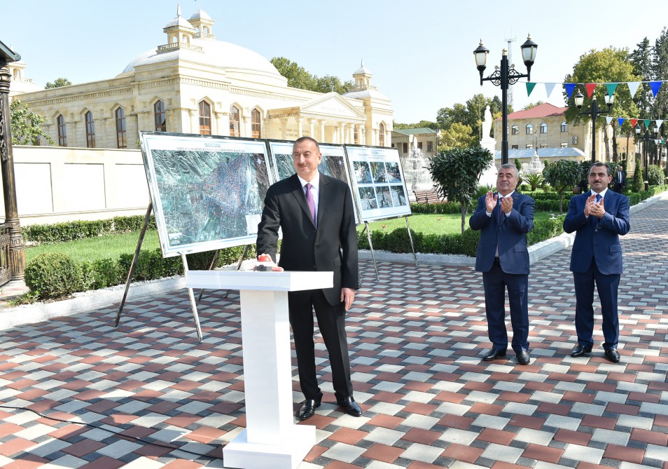 Göyçay şəhərinə təmiz içməli suyun verilməsinə başlanılıb (FOTO)