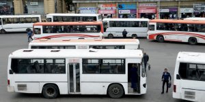 Bakıda sərnişin avtobuslarının özbaşınalıqları FOTOOBYEKTİVDƏ