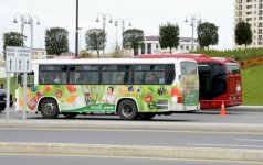 Bakıda sərnişin avtobuslarının özbaşınalıqları FOTOOBYEKTİVDƏ