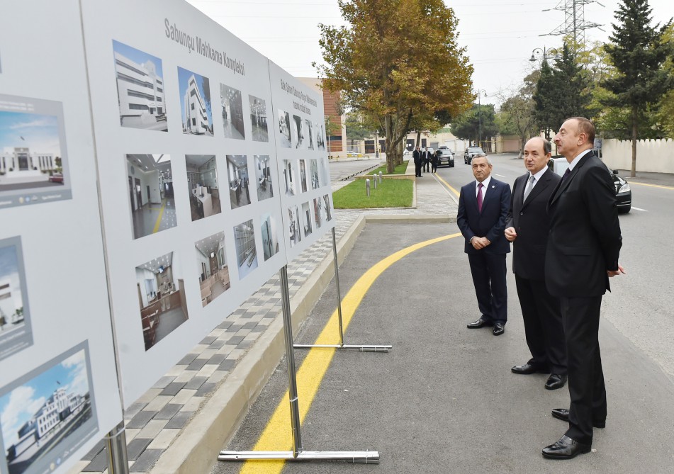 Prezident İlham Əliyev Sabunçu Məhkəmə Kompleksinin açılışında iştirak edib (FOTO)