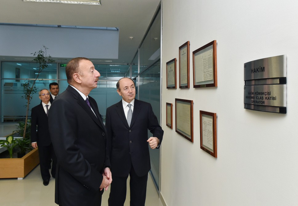 Prezident İlham Əliyev Sabunçu Məhkəmə Kompleksinin açılışında iştirak edib (FOTO)