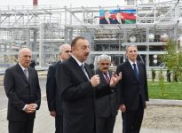 Prezident İlham Əliyev Sumqayıtda etilen-polietilen zavodunda yeni qurğuları işə salıb (FOTO)