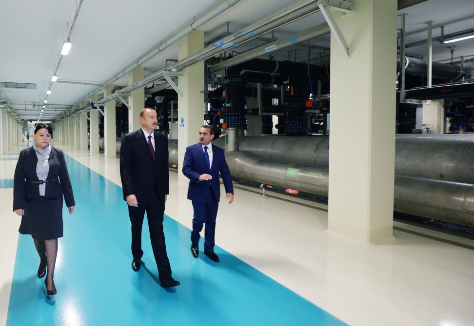 Prezident İlham Əliyev Ceyranbatan Ultrasüzgəcli Sutəmizləyici Qurğular Kompleksinin açılışında iştirak edib (FOTO)