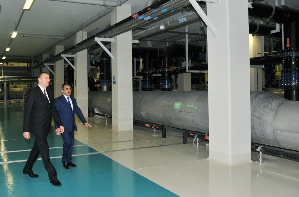 Prezident İlham Əliyev Ceyranbatan Ultrasüzgəcli Sutəmizləyici Qurğular Kompleksinin açılışında iştirak edib (FOTO)