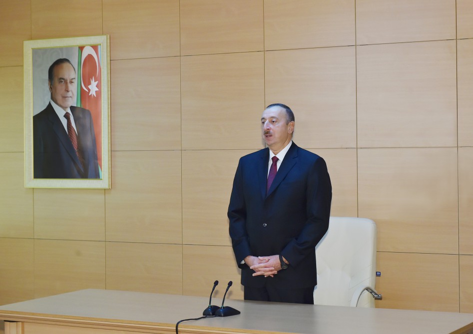 Prezident İlham Əliyev Ceyranbatan Ultrasüzgəcli Sutəmizləyici Qurğular Kompleksinin açılışında iştirak edib (FOTO)