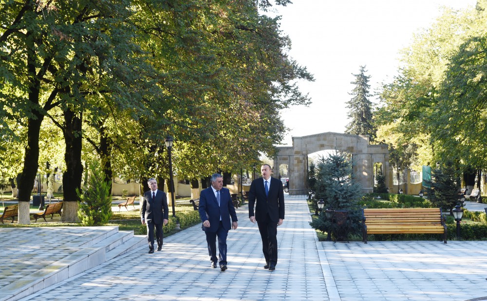 Prezident İlham Əliyev Zaqatala rayonuna səfərə gəlib (FOTO)