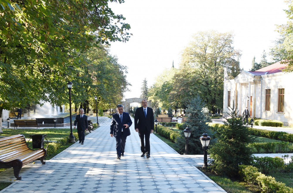 Prezident İlham Əliyev Zaqatala rayonuna səfərə gəlib (FOTO)