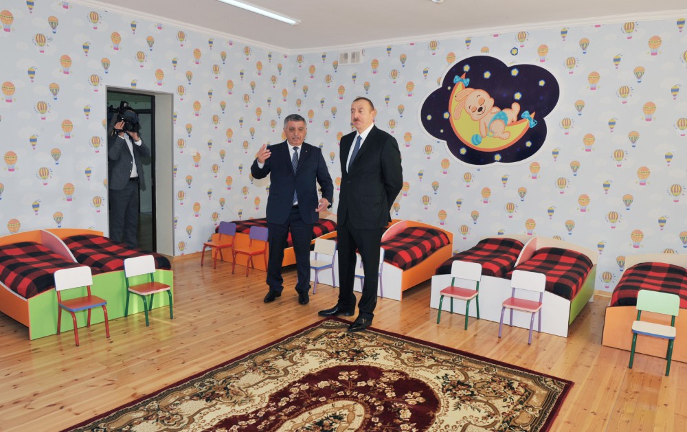 Heydər Əliyev Fondunun təşəbbüsü ilə Zaqatalada inşa edilən uşaq bağçası istifadəyə verilib (FOTO)
