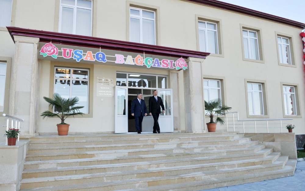Heydər Əliyev Fondunun təşəbbüsü ilə Zaqatalada inşa edilən uşaq bağçası istifadəyə verilib (FOTO)