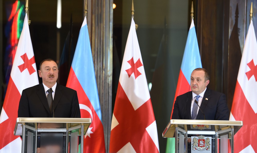 Prezident İlham Əliyev: Azərbaycanla Gürcüstanın əlaqələrinin təməlində xalqlarımızın birliyi, birgə tariximiz və qardaşlığımız dayanır