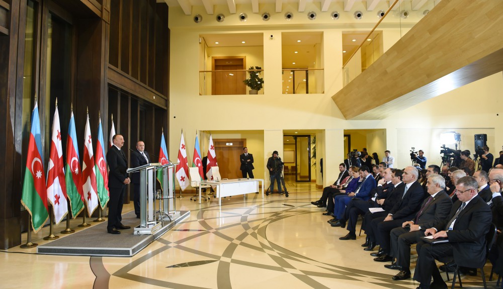 Prezident İlham Əliyev: Azərbaycanla Gürcüstanın əlaqələrinin təməlində xalqlarımızın birliyi, birgə tariximiz və qardaşlığımız dayanır