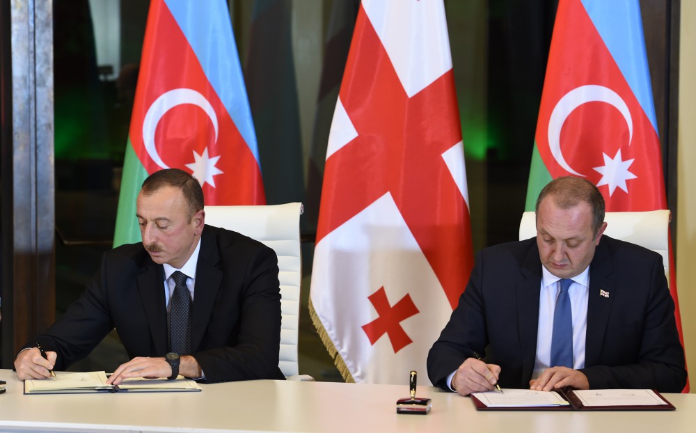 Azərbaycan və Gürcüstan prezidentləri Birgə Bəyannamə imzalayıblar (FOTO)