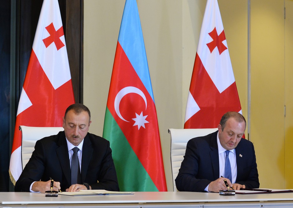 Azərbaycan və Gürcüstan prezidentləri Birgə Bəyannamə imzalayıblar (FOTO)