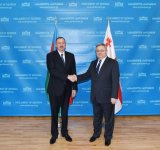 Prezident İlham Əliyev Gürcüstan parlamentinin sədri ilə görüşüb (FOTO)