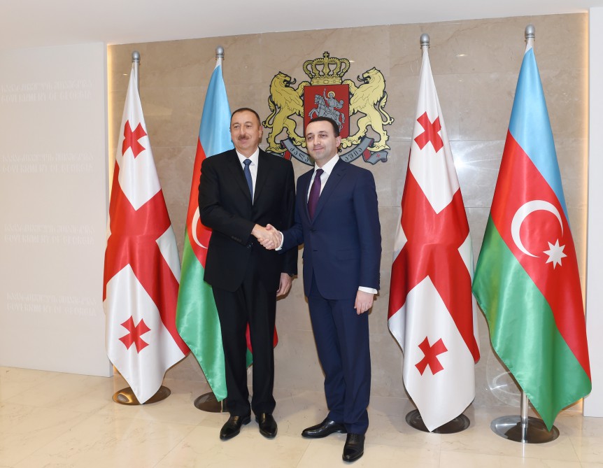 Prezident İlham Əliyev Gürcüstanın Baş naziri ilə görüşüb (FOTO)