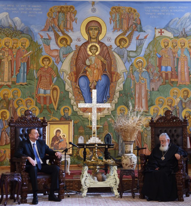 Prezident İlham Əliyev Gürcüstan Pravoslav Kilsəsinin Patriarxı II İliya ilə görüşüb (FOTO)