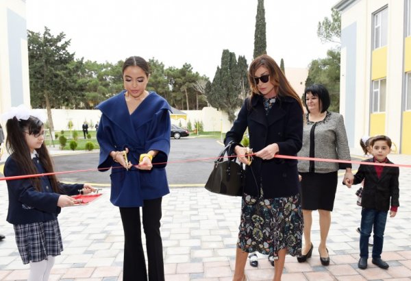 Mehriban Əliyeva Mərdəkanda körpələr evi-uşaq bağçasının açılışında iştirak edib (FOTO)