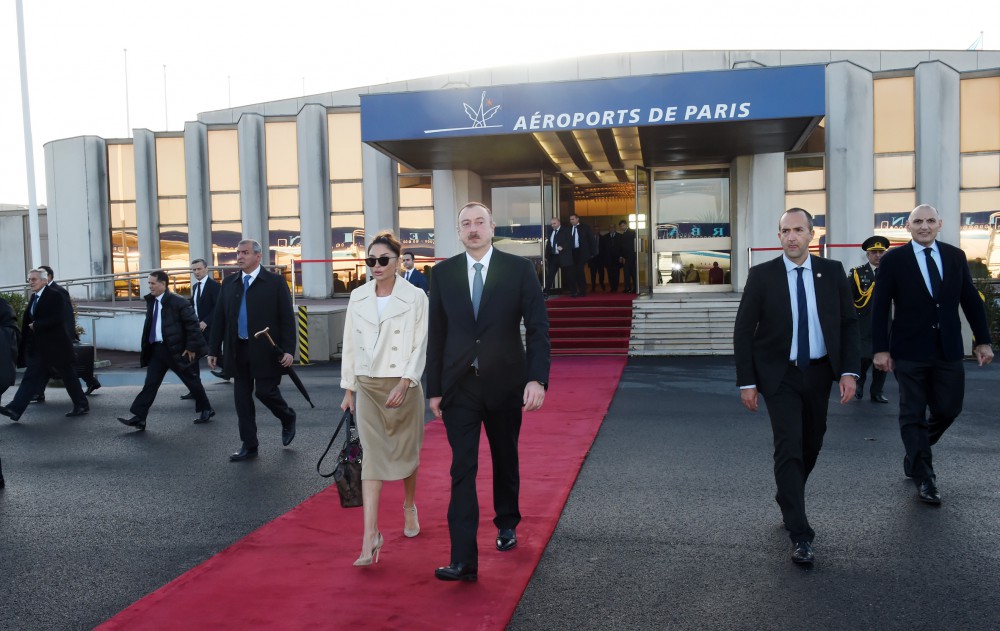 Prezident İlham Əliyevin və xanımının Fransaya işgüzar səfəri başa çatıb (FOTO)