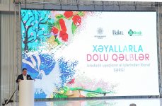 Leyla Əliyeva Heydər Əliyev Mərkəzində uşaqların əl işlərindən ibarət sərginin açılışında iştirak edib (FOTO)