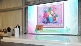 Leyla Əliyeva Heydər Əliyev Mərkəzində uşaqların əl işlərindən ibarət sərginin açılışında iştirak edib (FOTO)